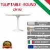 90 cm Tavolo Tulip Marmo Cristallino rotondo