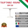 120 cm Tavolo Tulip Marmo Cristallino rotondo