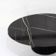 199x121 cm Table Tulip Marbre Noire Guinée ovale