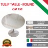 Tavolo Tulip Marbre Carrara ronde