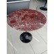 140 x 80 cm Table Tulip red marble ovale