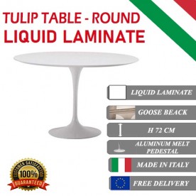Round Tulip table  - Liquid laminate