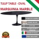 Table Tulip Marbre Marquinia ovale