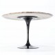 Oval Tulip table - Emperador Dark marble