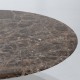 Oval Tulip table - Emperador Dark marble