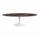 Oval Tulip table - Ruby red marble